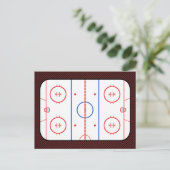 Hockey Game Companion Rink Diagram Briefkaart (Staand voorkant)