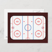 Hockey Game Companion Rink Diagram Briefkaart (Voorkant / Achterkant)