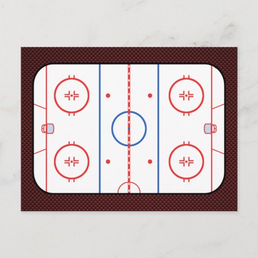 Hockey Game Companion Rink Diagram Briefkaart (Voorkant)
