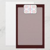 Hockey Game Companion Rink Diagram Briefpapier (Voorkant / Achterkant)