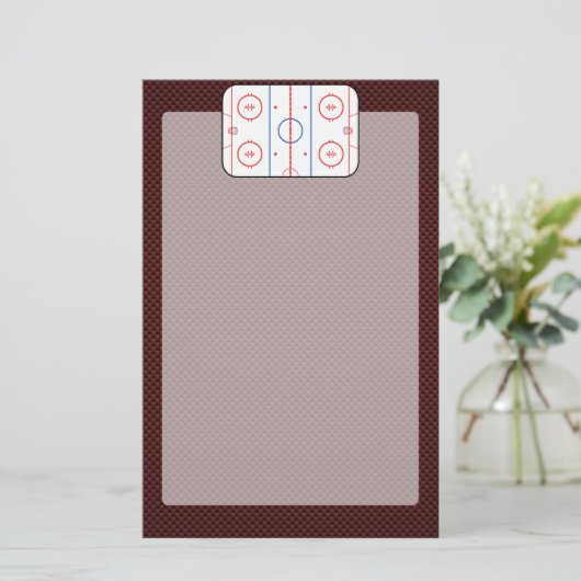 Hockey Game Companion Rink Diagram Briefpapier (Staand voorkant)