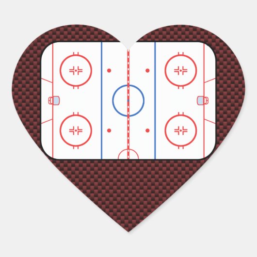 Hockey Game Companion Rink Diagram Hart Sticker (Voorkant)