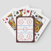 Hockey Game Companion Rink Diagram Pokerkaarten (Achterkant)