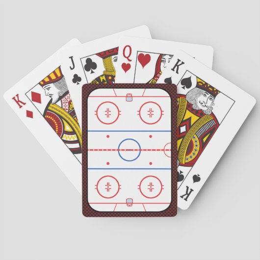 Hockey Game Companion Rink Diagram Pokerkaarten (Achterkant)