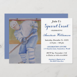 HOCKEY GAME PARTY EVENT INVITE KAART