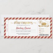 Hockey Game Verrassing Kerstmis Gift Ticket Kaart (Voorkant)