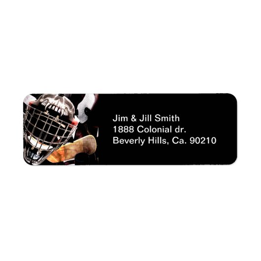 Hockey Gear Grunge Stijl Etiket (Voorkant)