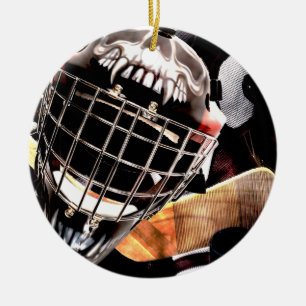 Hockey Gear Grunge Style Keramisch Ornament