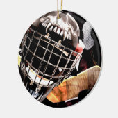 Hockey Gear Grunge Style Keramisch Ornament (Links)