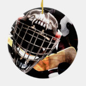 Hockey Gear Grunge Style Keramisch Ornament (Achterkant)