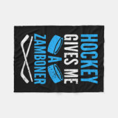 Hockey geeft me een Zamboner Fleece Deken (Voorkant (Horizontaal))