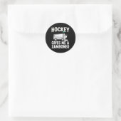Hockey geeft me een Zamboner Hockey speler Winter Ronde Sticker (Tas)