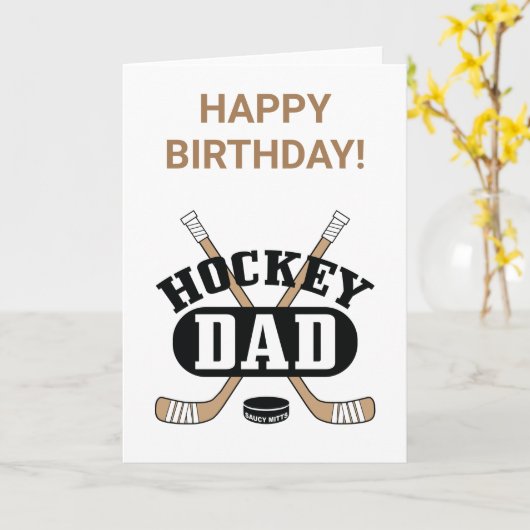 Hockey Gelukkige Verjaardag Hockey Sticks Hockey P Kaart (Gele Bloem)