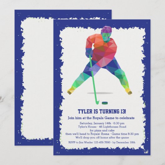 Hockey Geometrics Kaart (Voorkant / Achterkant)