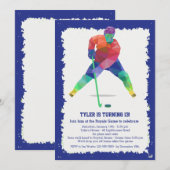 Hockey Geometrics Uitnodiging (Voorkant / Achterkant)