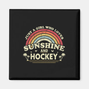 Hockey. Gewoon een meisje dat van zonneschijn en h Magneet