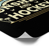 Hockey. Gewoon een meisje dat van zonneschijn en h Poster (Hoek)