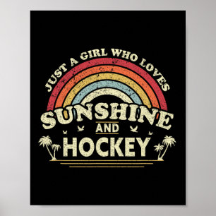 Hockey. Gewoon een meisje dat van zonneschijn en h Poster