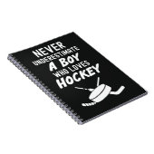 Hockey Gifts For Boys Kids Player Children School Notitieboek (Rechterzijde)