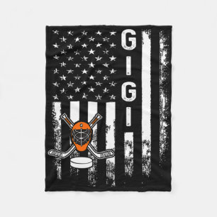 Hockey Gigi Amerikaanse Vlag Vintage Kerstmis Xmas Fleece Deken