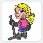 Hockey Girl 2 Sticker (Voorkant)