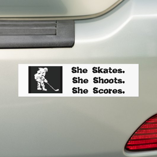 Hockey Girl Bumpersticker (Op auto)
