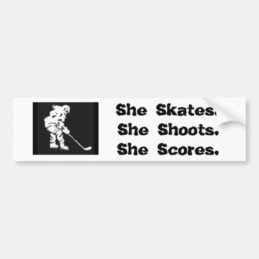 Hockey Girl Bumpersticker (Voorkant)