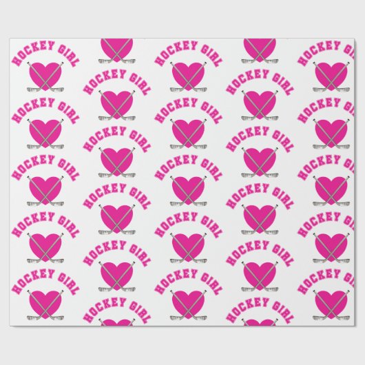Hockey Girl Cadeaupapier (Vlak)