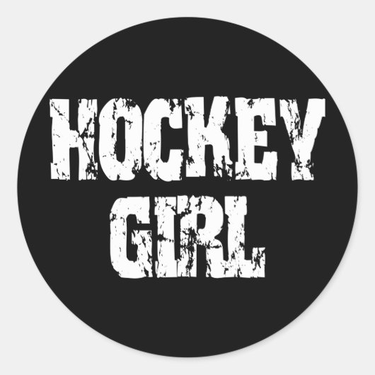 Hockey Girl Hockey Girls Ronde Sticker (Voorkant)