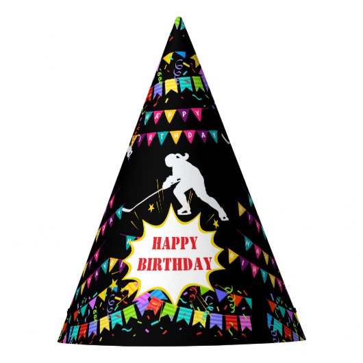 Hockey Girl Player Birthday Feesthoedjes (Voorkant)