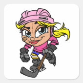 Hockey Girl Sticker (Voorkant)