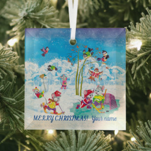 hockey glas ornament