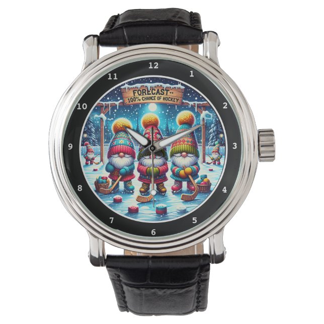 Hockey Gnomes 100% Chance Horloge (Voorkant)