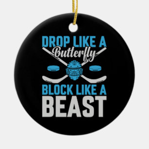 Hockey Goal Block als een Beest Keramisch Ornament