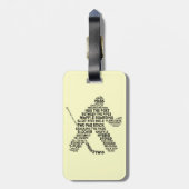Hockey Goalie Bagagelabel (Achterkant verticaal)
