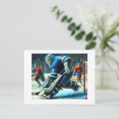 Hockey Goalie Briefkaart (Staand voorkant)