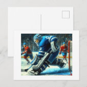 Hockey Goalie Briefkaart (Voorkant / Achterkant)