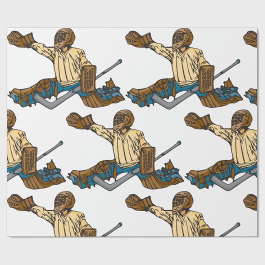Hockey Goalie Cadeaupapier (Vlak)