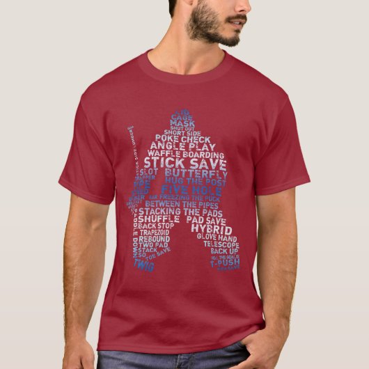 Hockey Goalie Calligram T-shirt (Voorkant)
