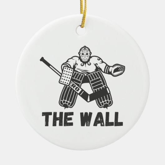 Hockey Goalie De Muur Keramisch Ornament (Voorkant)