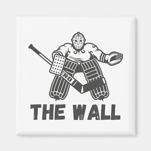 Hockey Goalie De Muur Magneet (Voorkant)
