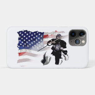 Hockey Goalie en de Amerikaanse vlag Case-Mate iPhone Case