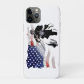 Hockey Goalie en de Amerikaanse vlag Case-Mate iPhone Case (Achterkant)