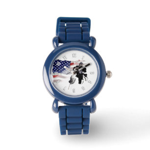 Hockey Goalie en de Amerikaanse vlag Horloge