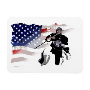 Hockey Goalie en de Amerikaanse vlag Magneet