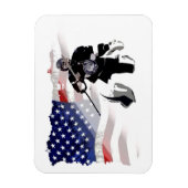 Hockey Goalie en de Amerikaanse vlag Magneet (Verticaal)