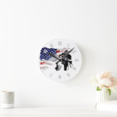 Hockey Goalie en US Flag  Ronde Klok (Huis)