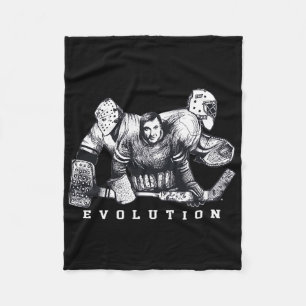 Hockey Goalie Evolutie Geen Masker Vintage Masker Fleece Deken