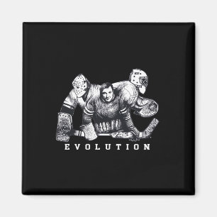 Hockey Goalie Evolutie Geen Masker Vintage Masker Magneet