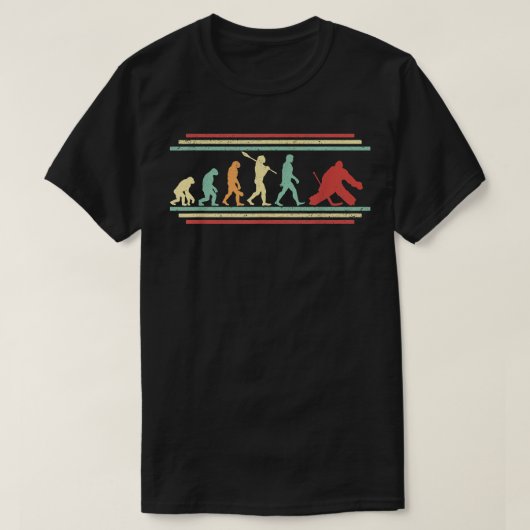 Hockey Goalie Evolution  Ice Hockey Goalte T-shirt (Design voorkant)